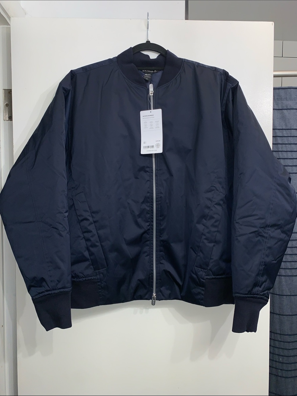 Athleta Womens Navy Bomber Jacket